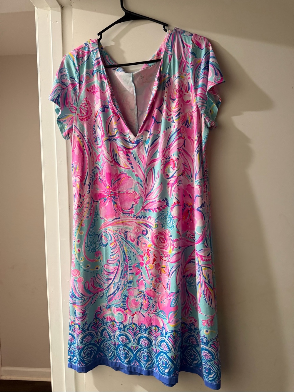 Lilly Pulitzer Pink & Aqua Floral Shift Dress
